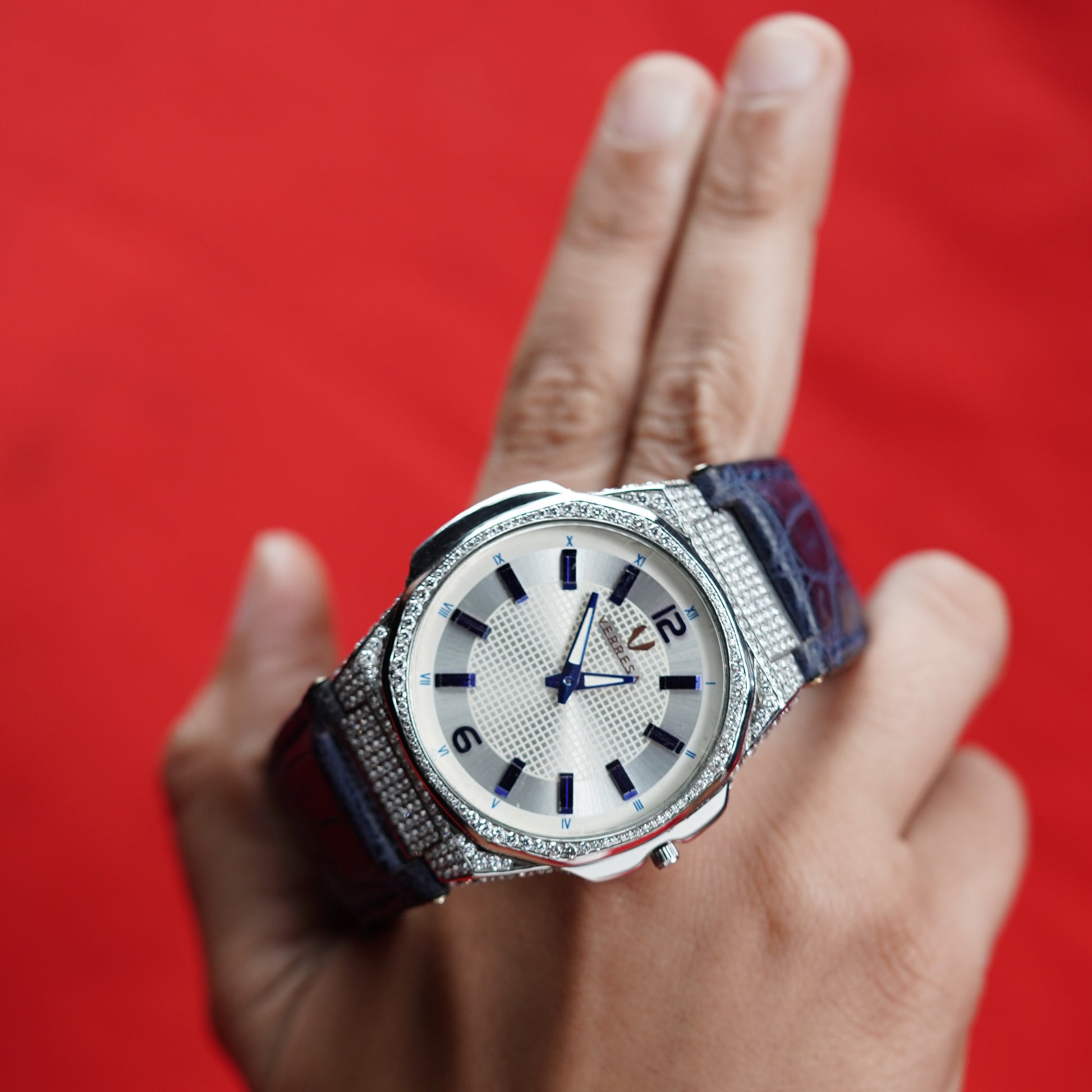 diamond-encrusted watch 