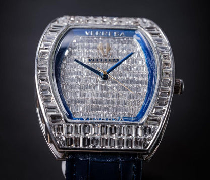Luxury watch with diamond-studded 
