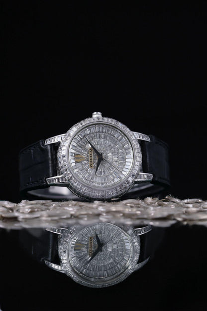 Luxury watch with diamond-studded 